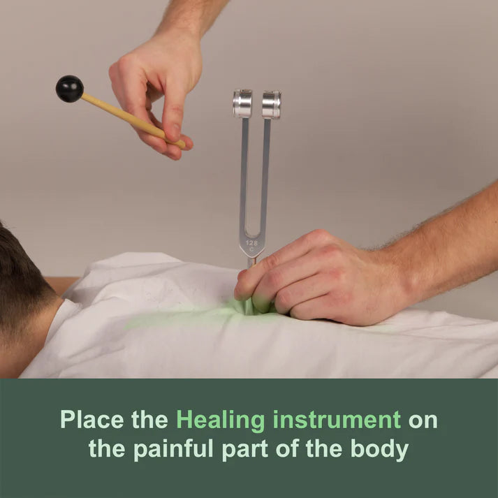 128 Hz tuning fork and mallet